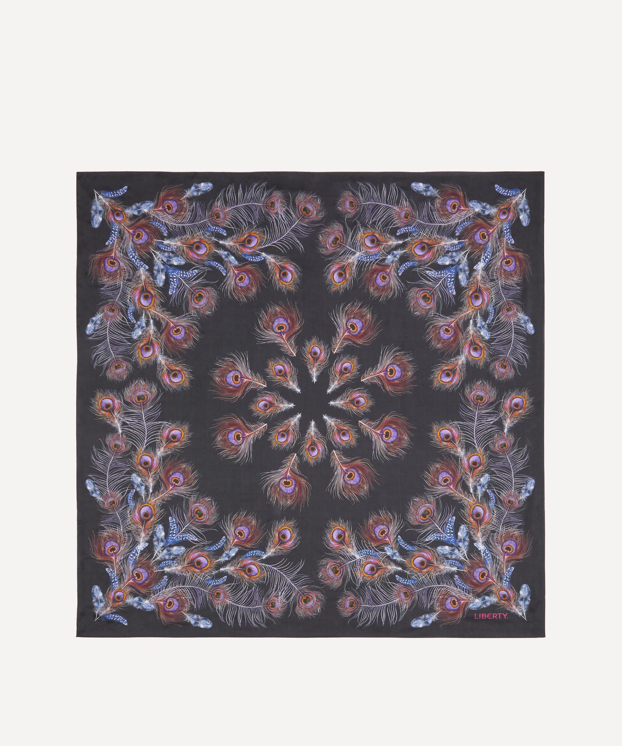 Liberty Peacock Hall Silk Scarf 140