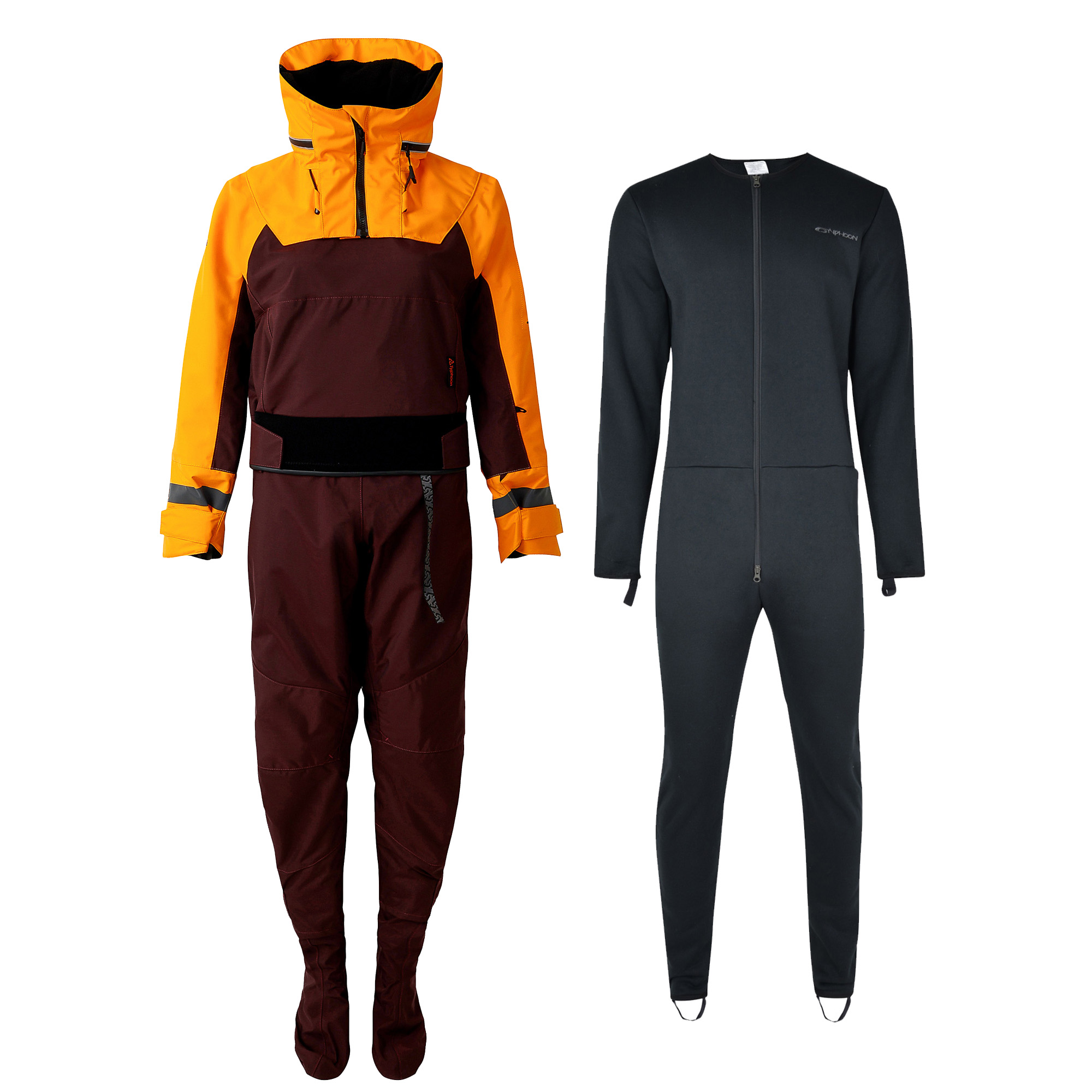 Typhoon Womens Sea Kayak HE Drysuit & Undersuit | - Tangerine/Plum