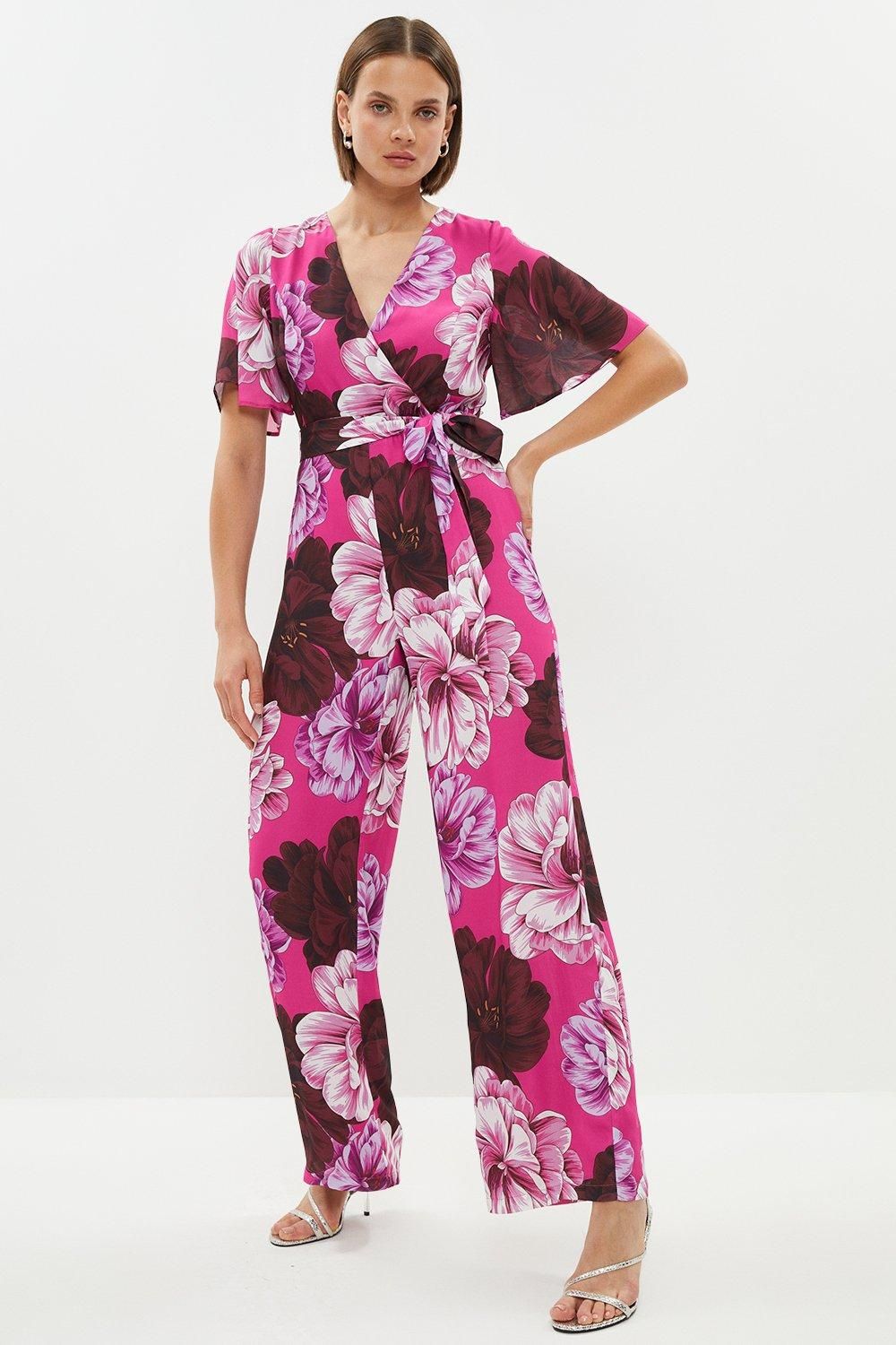 Wrap Top Wide Leg Jumpsuit