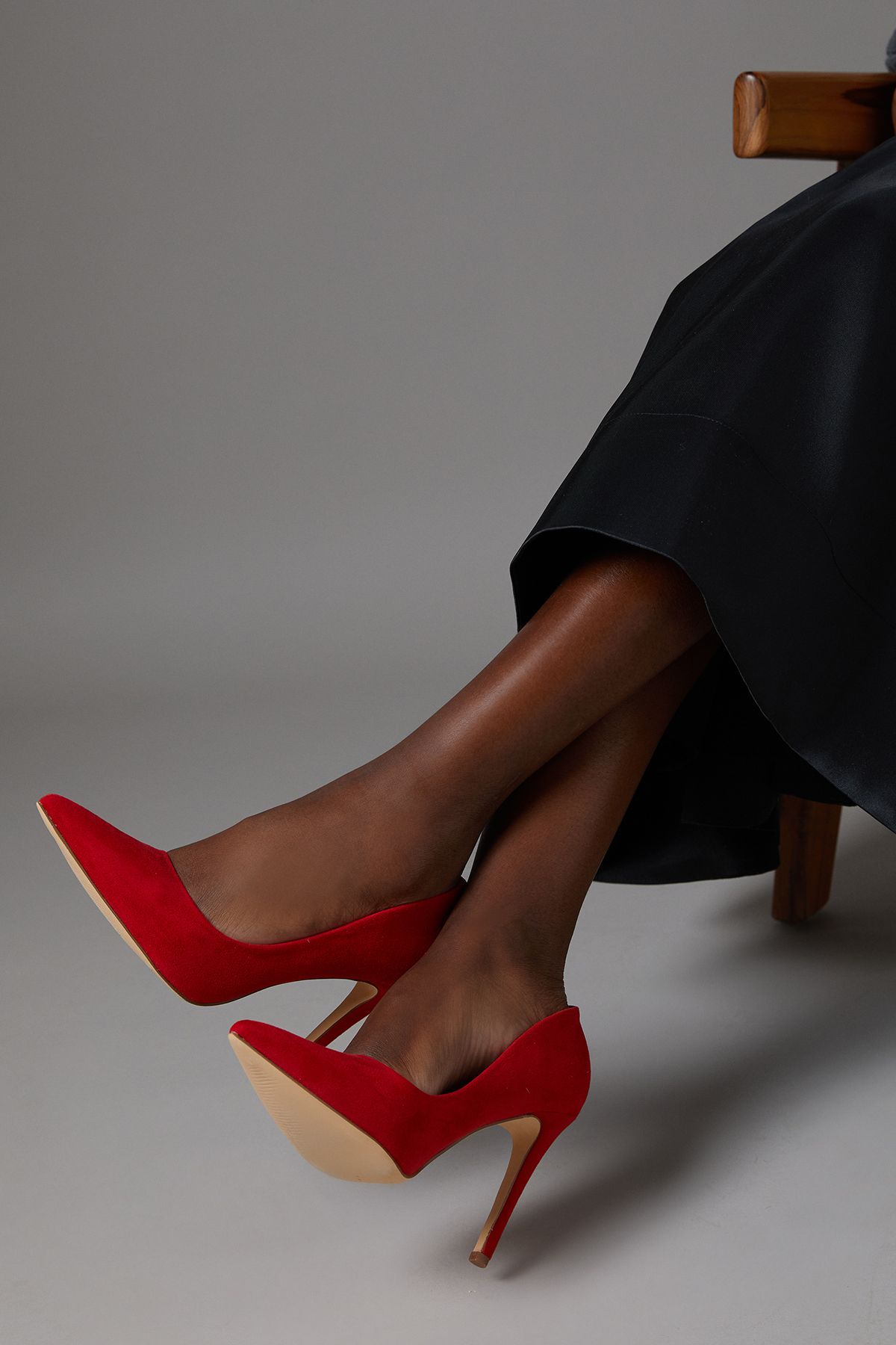 Zorana Faux Suede High Stiletto Heel Court Shoes