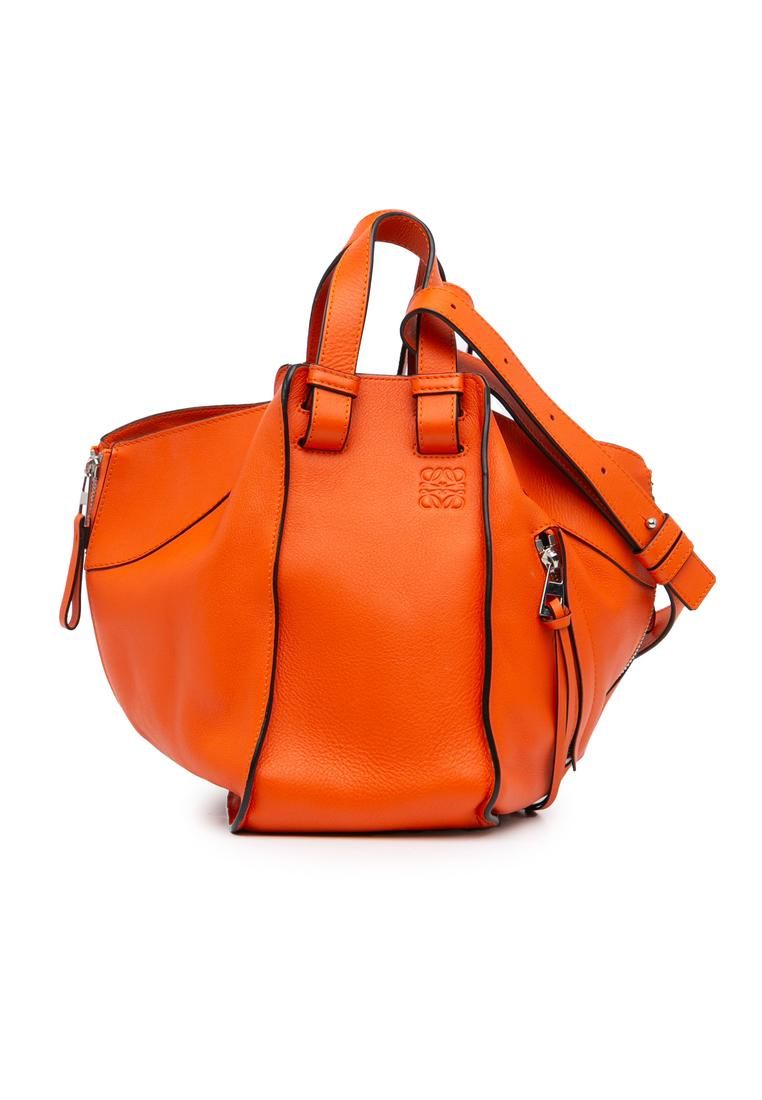 Preloved Gate Small Leather Shoulder Bag- Orange Satchel