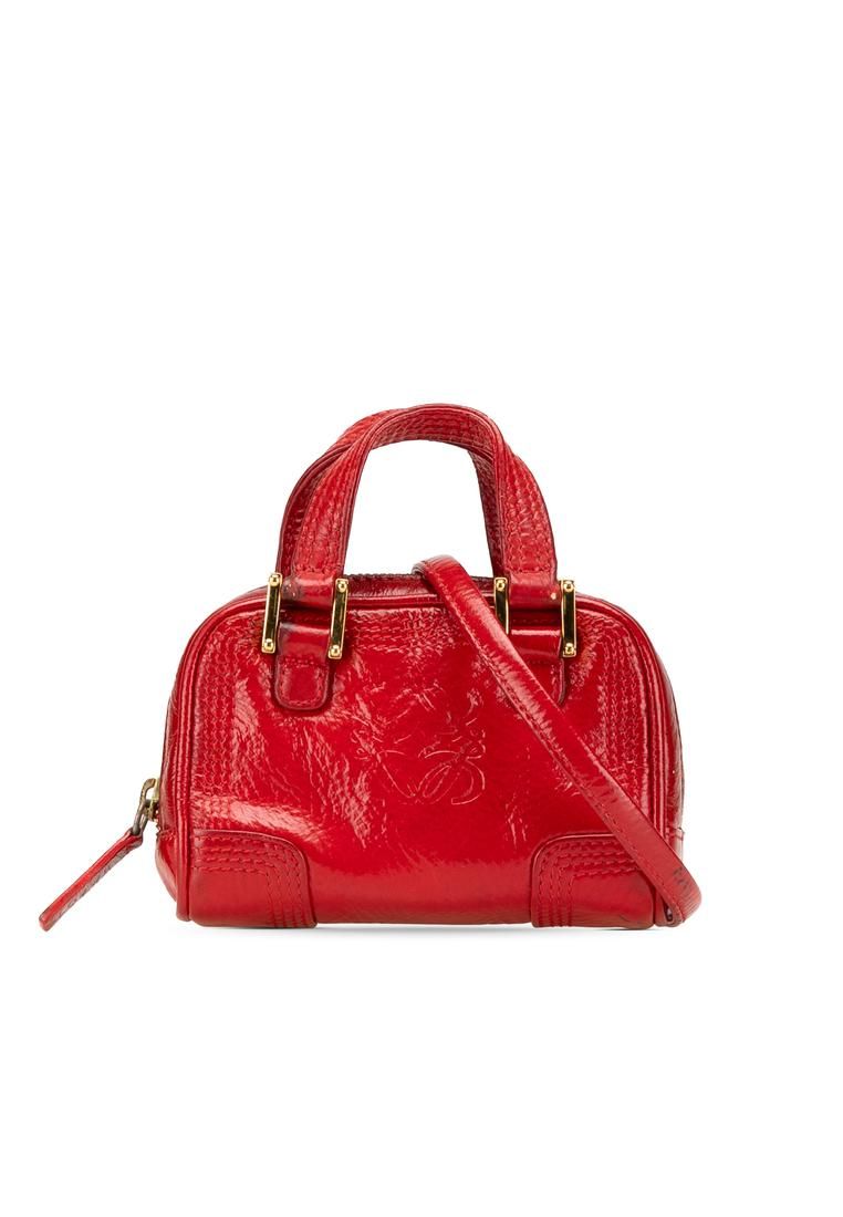 Preloved Mini Patent Leather Handbag- Red Satchel