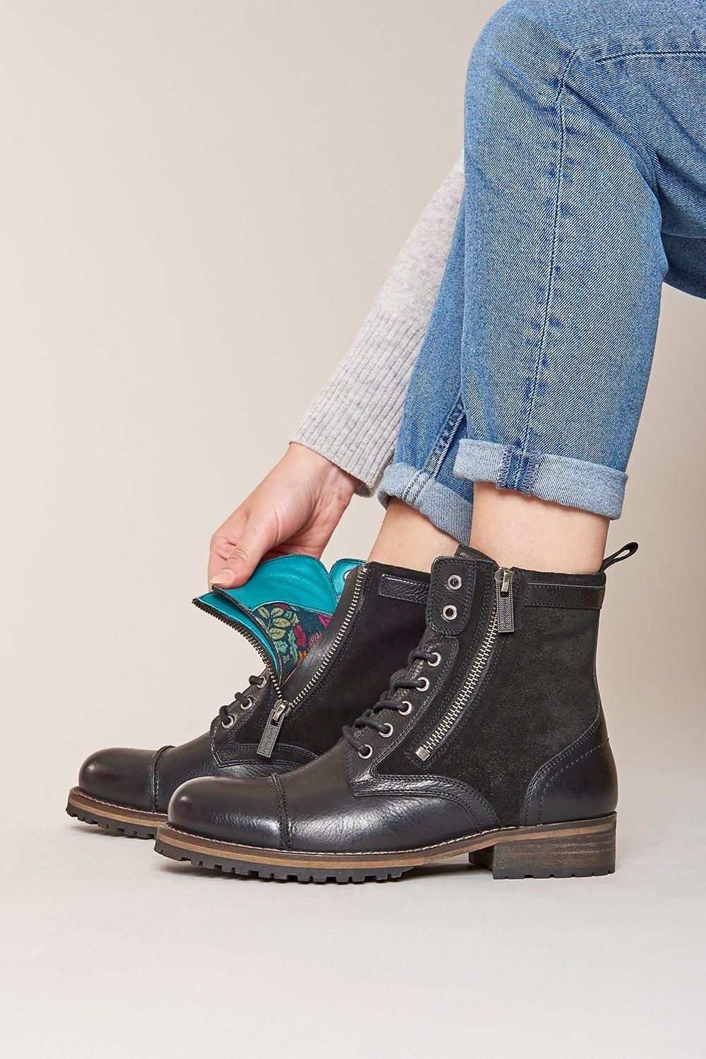 'Bardsey' Ladies Biker Ankle Boots