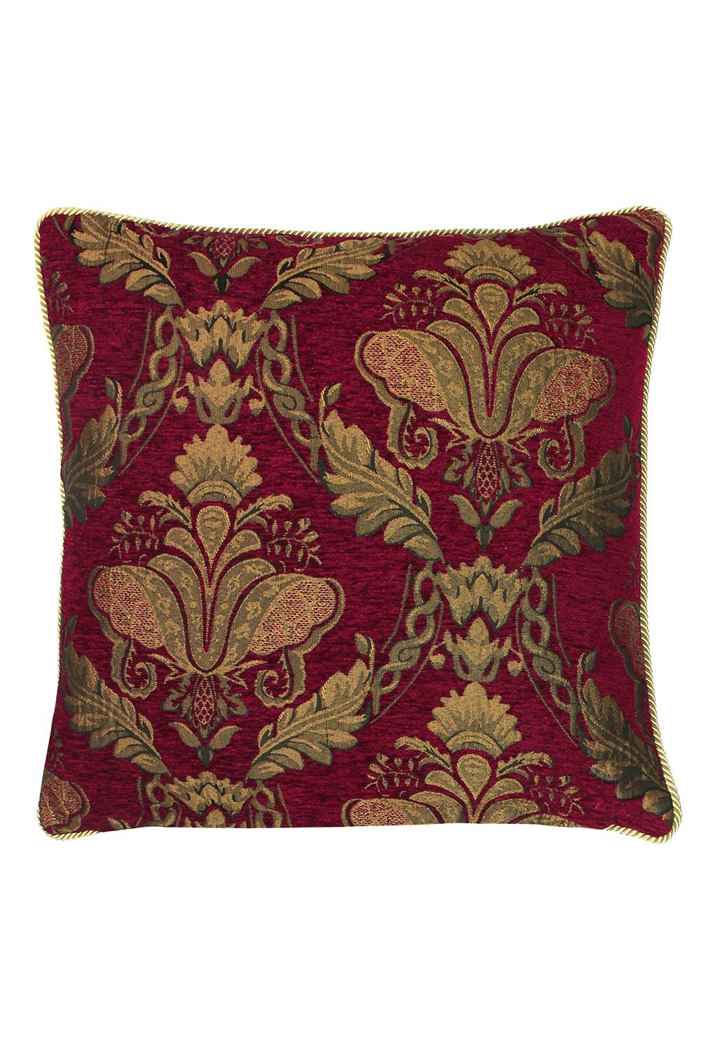 Shiraz Traditional Jacquard Pipe Trimmed Cushion