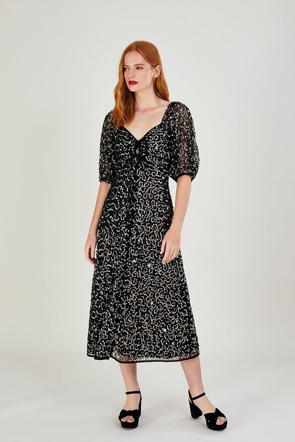 'Keely' Sequin Midi Dress