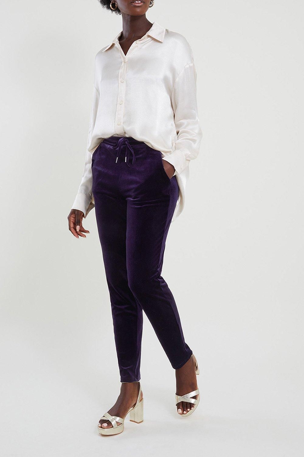 Velvet Tapered Trousers
