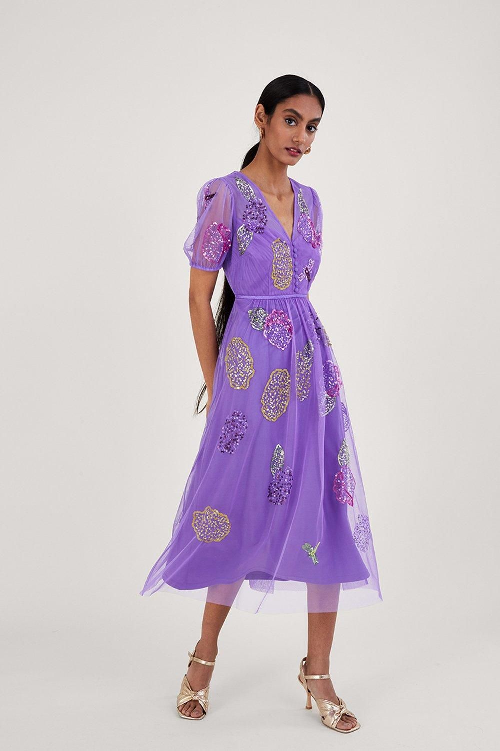 'Diana' Embellished Tea Dress