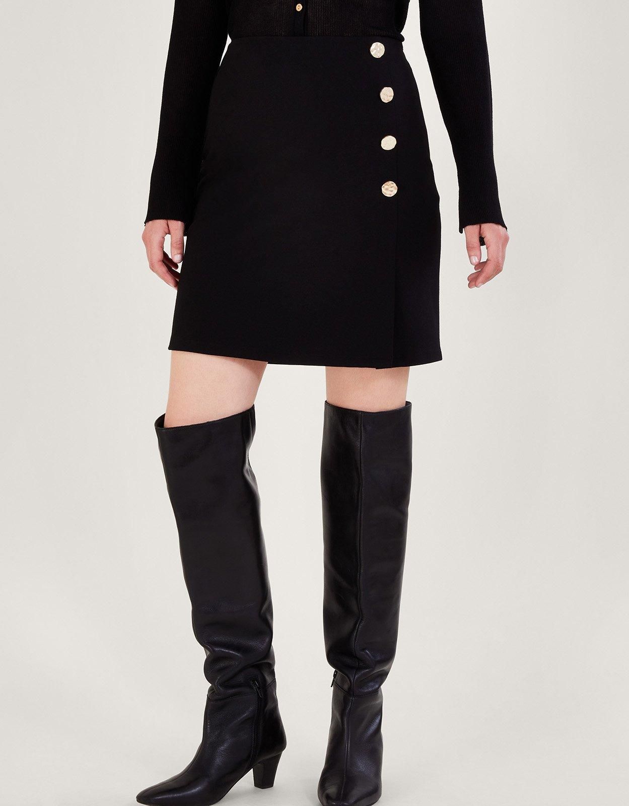 'Rita' Ponte Wrap Skirt