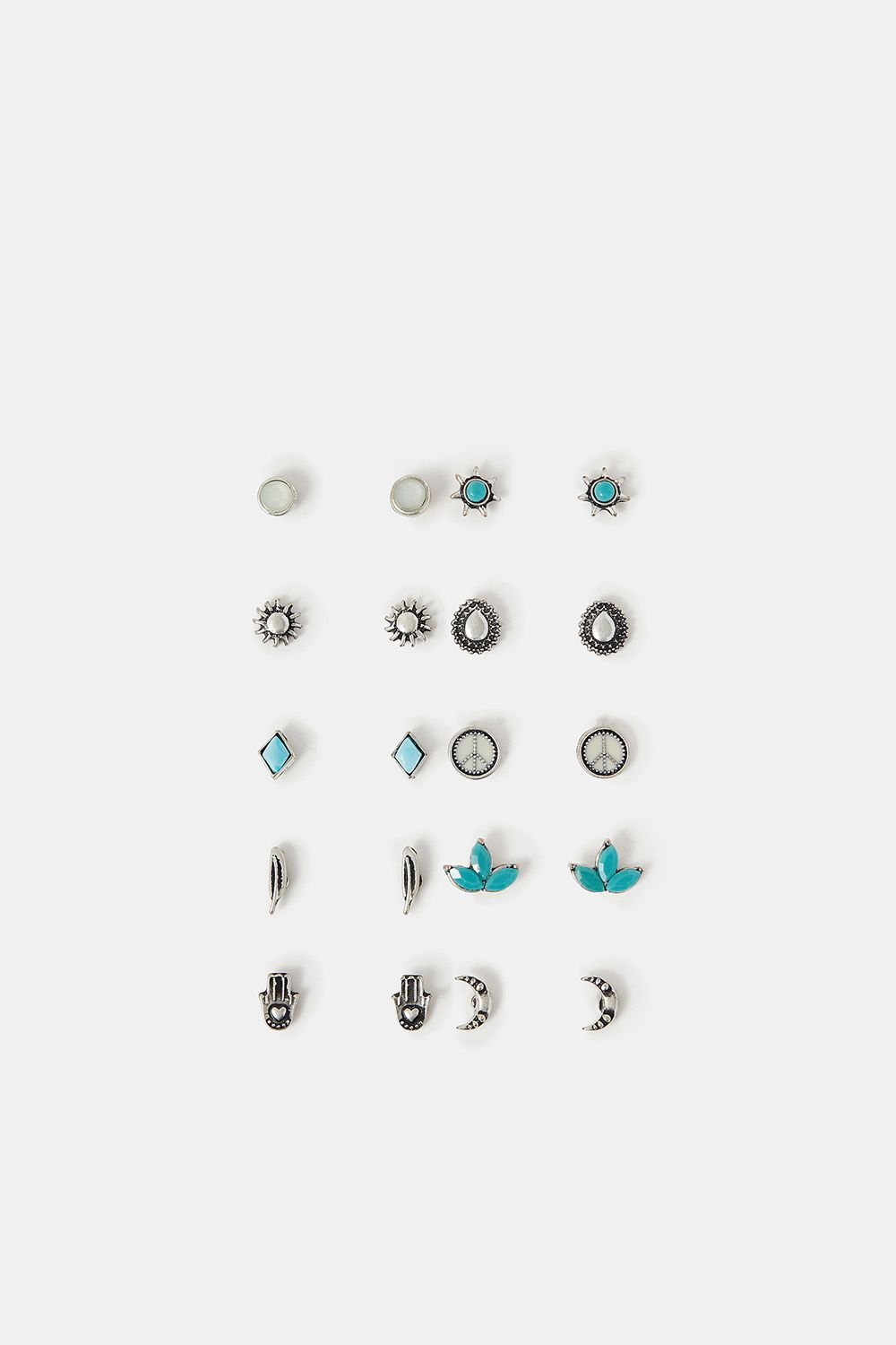 10-Pack Western Boho Stud Earrings