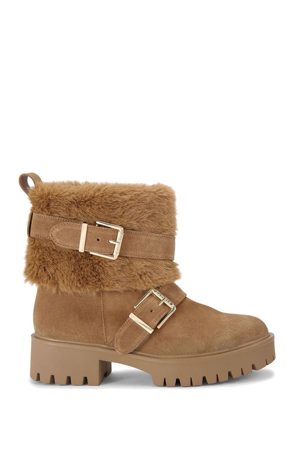 'Alpine Buckle' Suede Boots