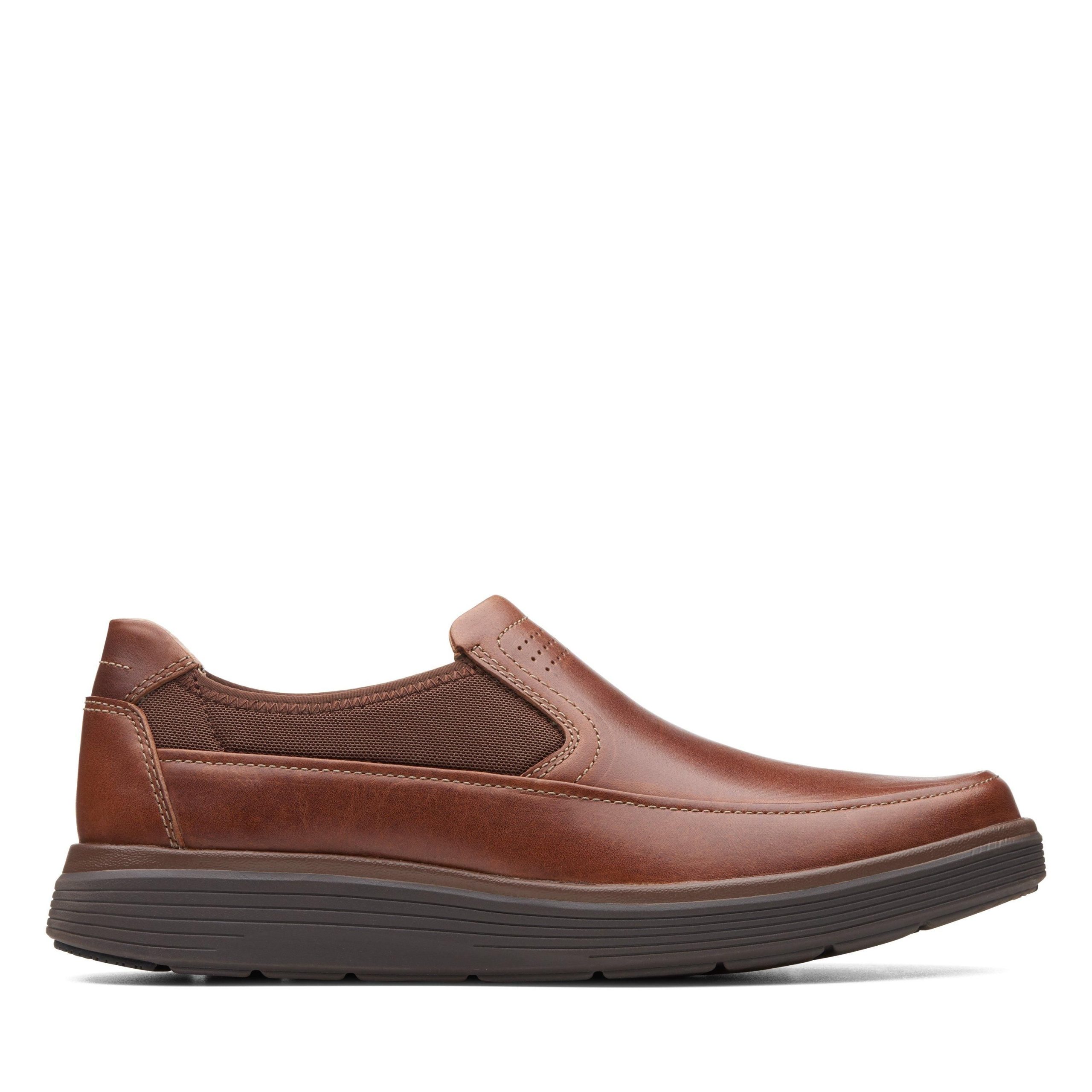 Un Abode Go Loafer Dark Tan Leather Slip Ons,Loafers