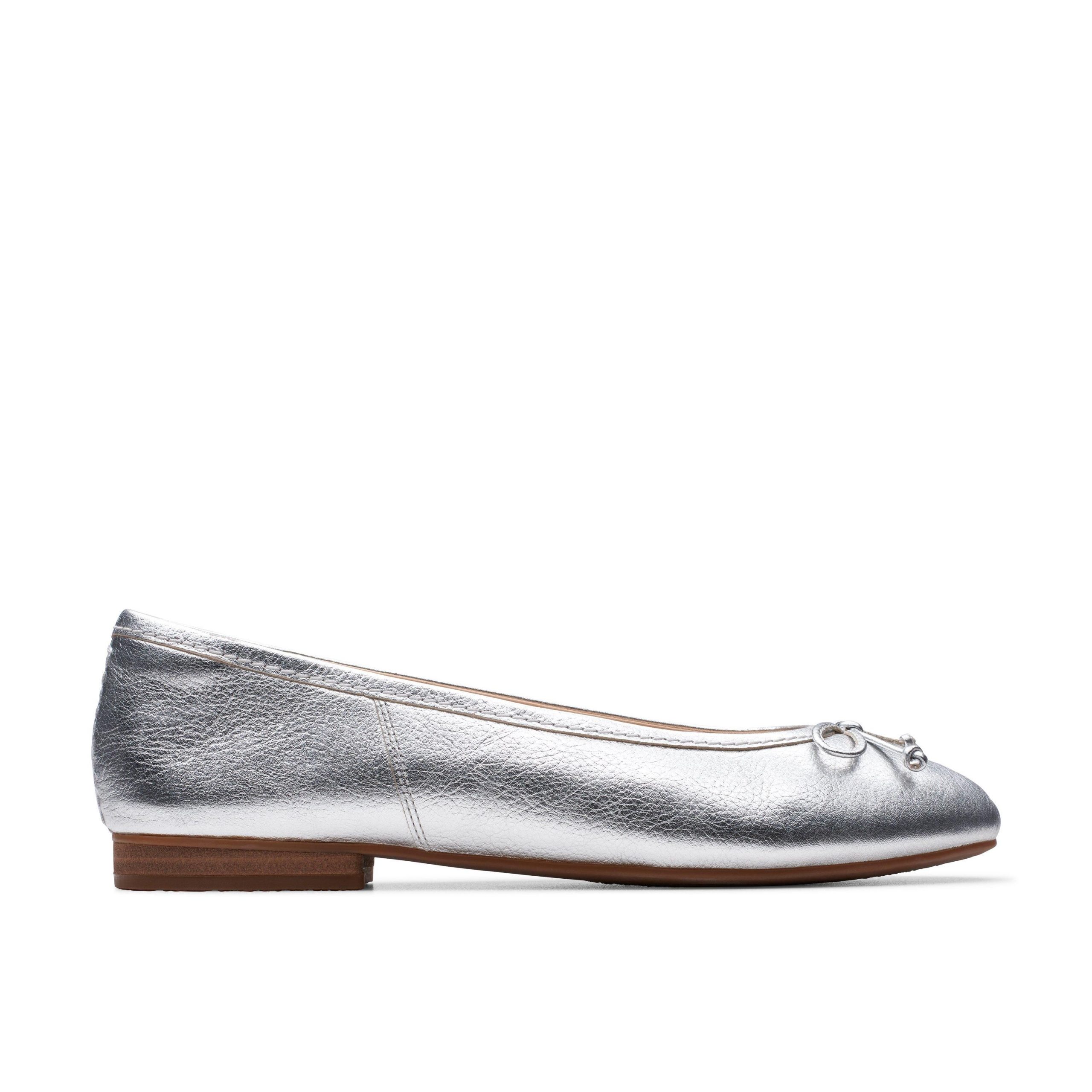 Fawna Lily Silver Leather Ballerina