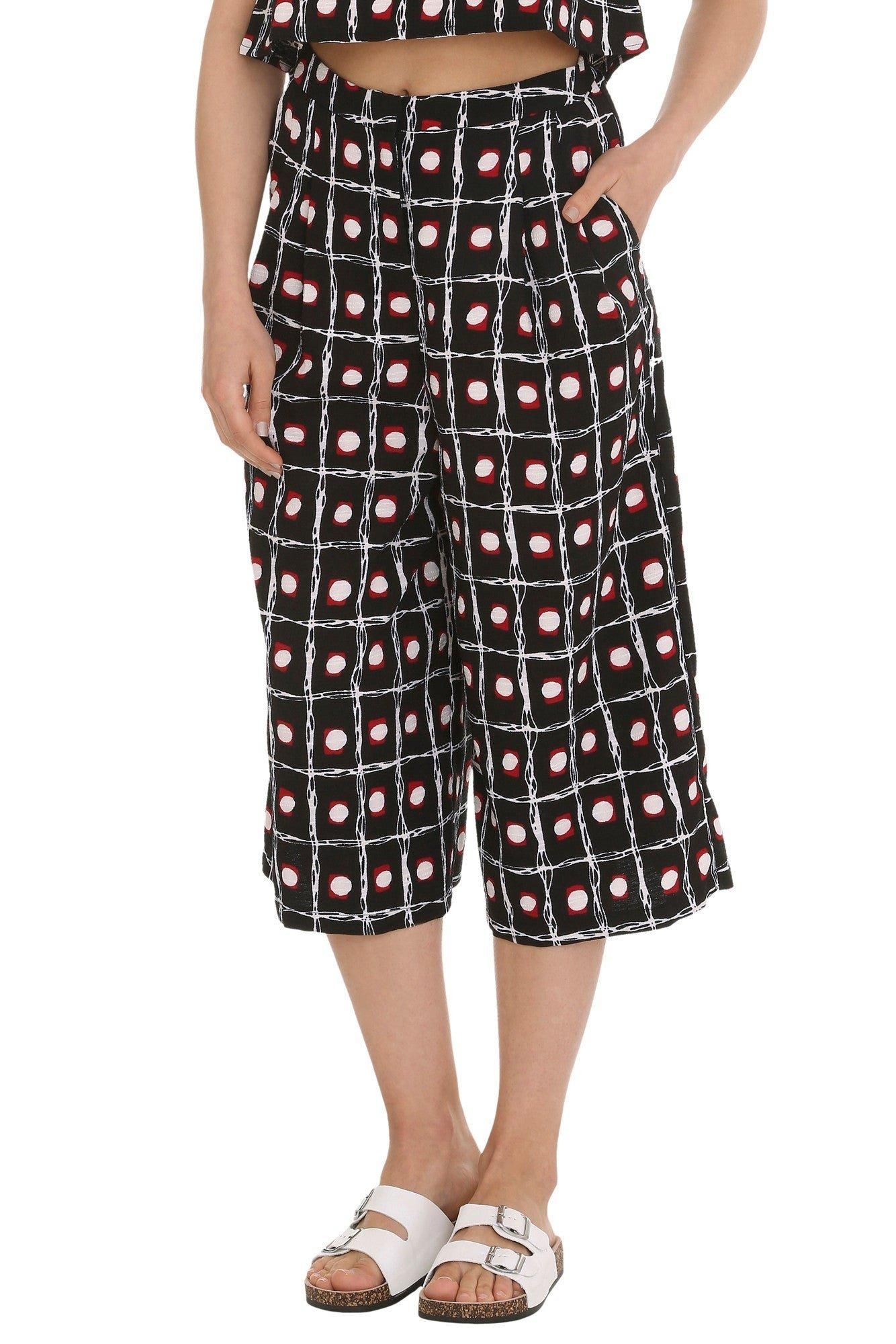 Cutie Abstract Print Culottes