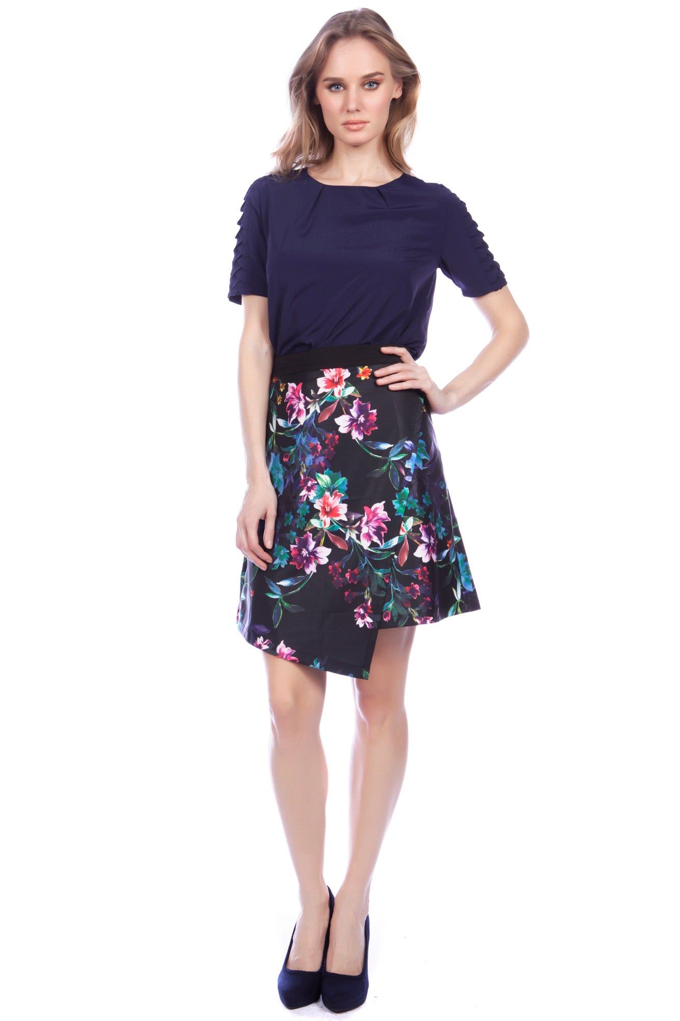 Wrap Over Floral Skirt
