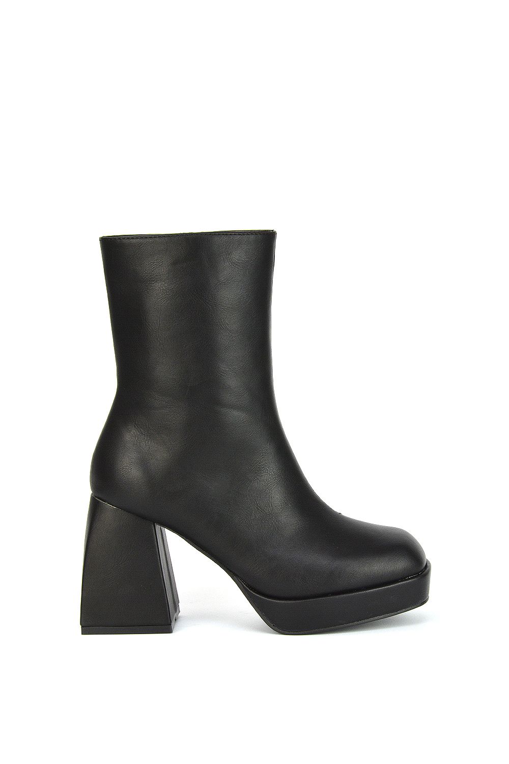 'Sylvie' Chunky Heel Square Toe Platform Ankle Boots