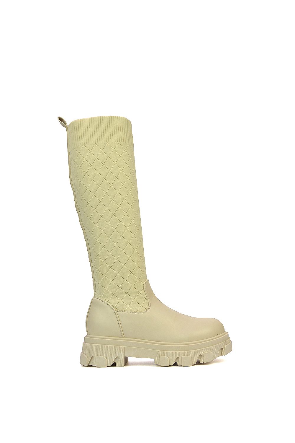 'Denah' Chunky Sole Knee High Sock Boots