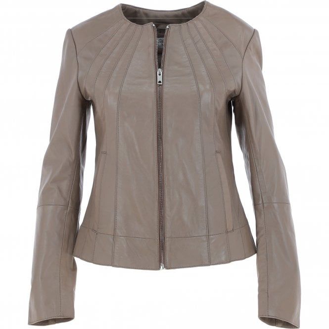 'Aliona' Real Leather Fashion Jacket Women Coat