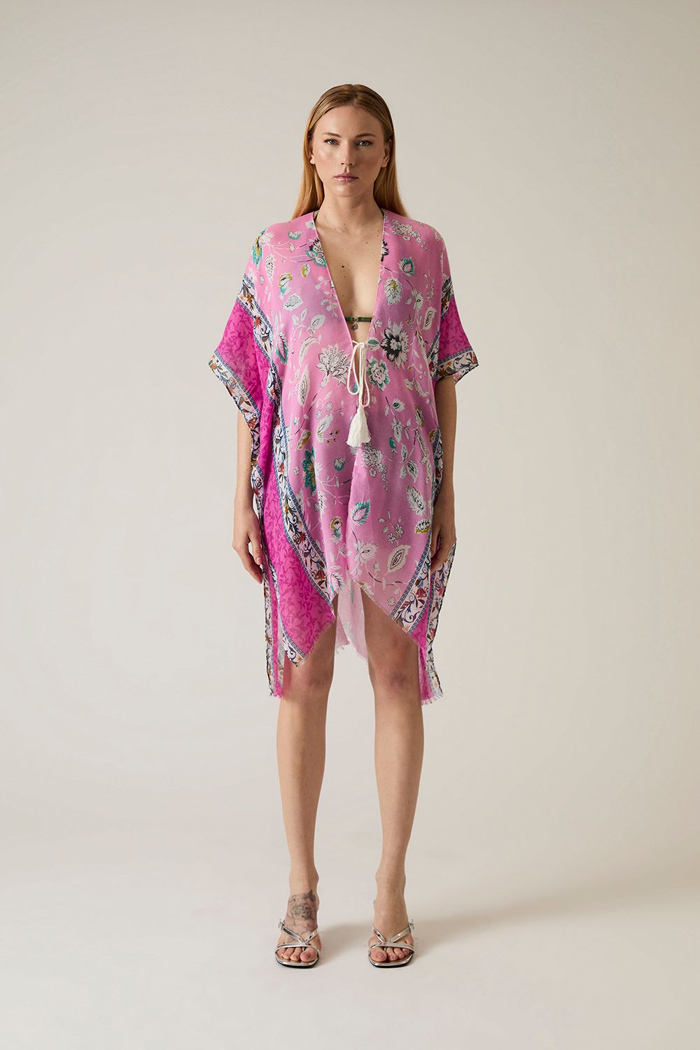Floral Paisley Pink Kaftan
