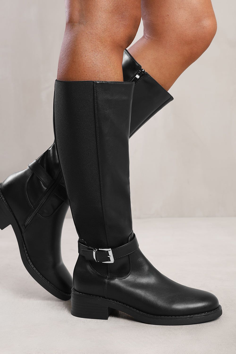 'Bode' Knee High Boots With Buckle Detail