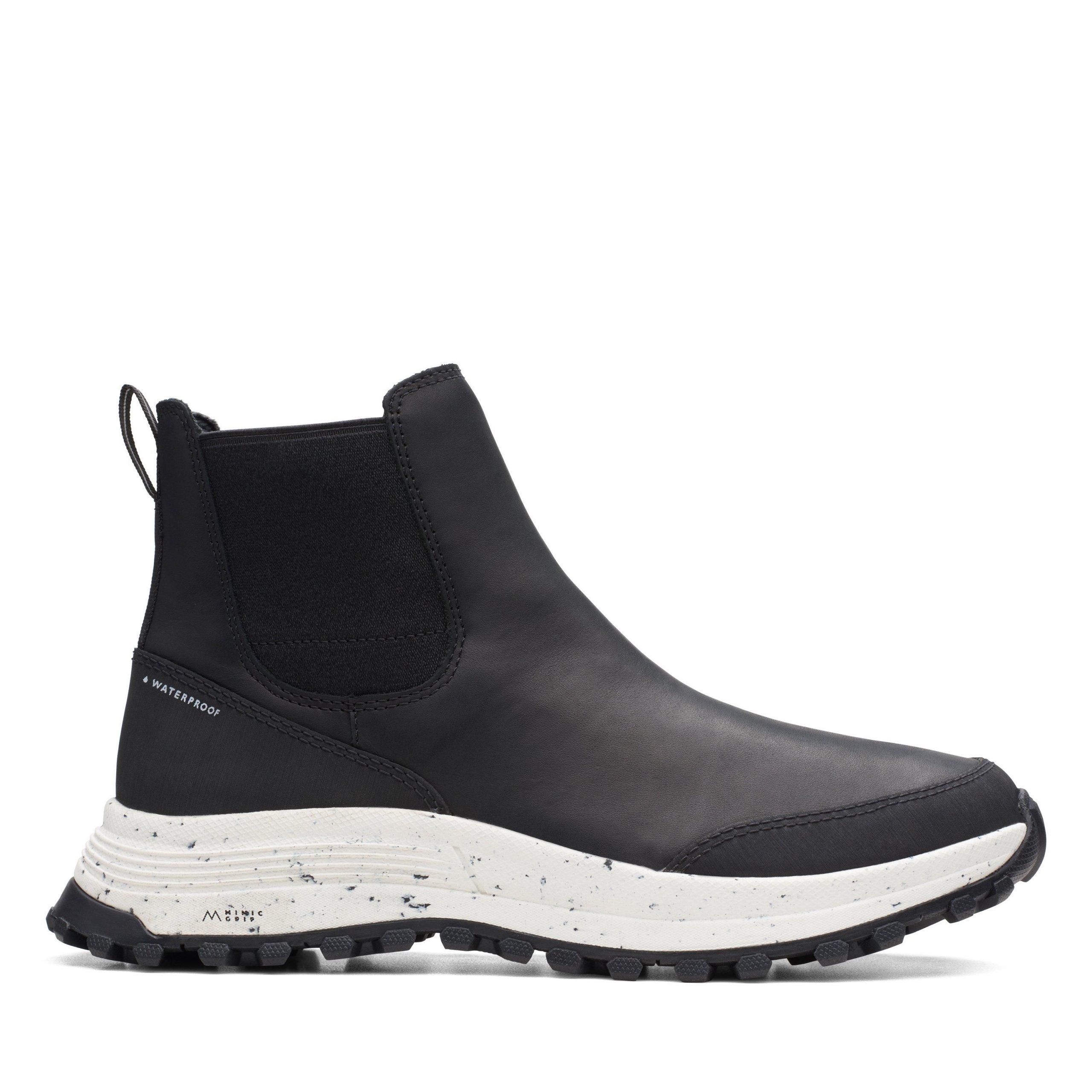 ATL Trek Up Waterproof Black Leather Ankle Boots