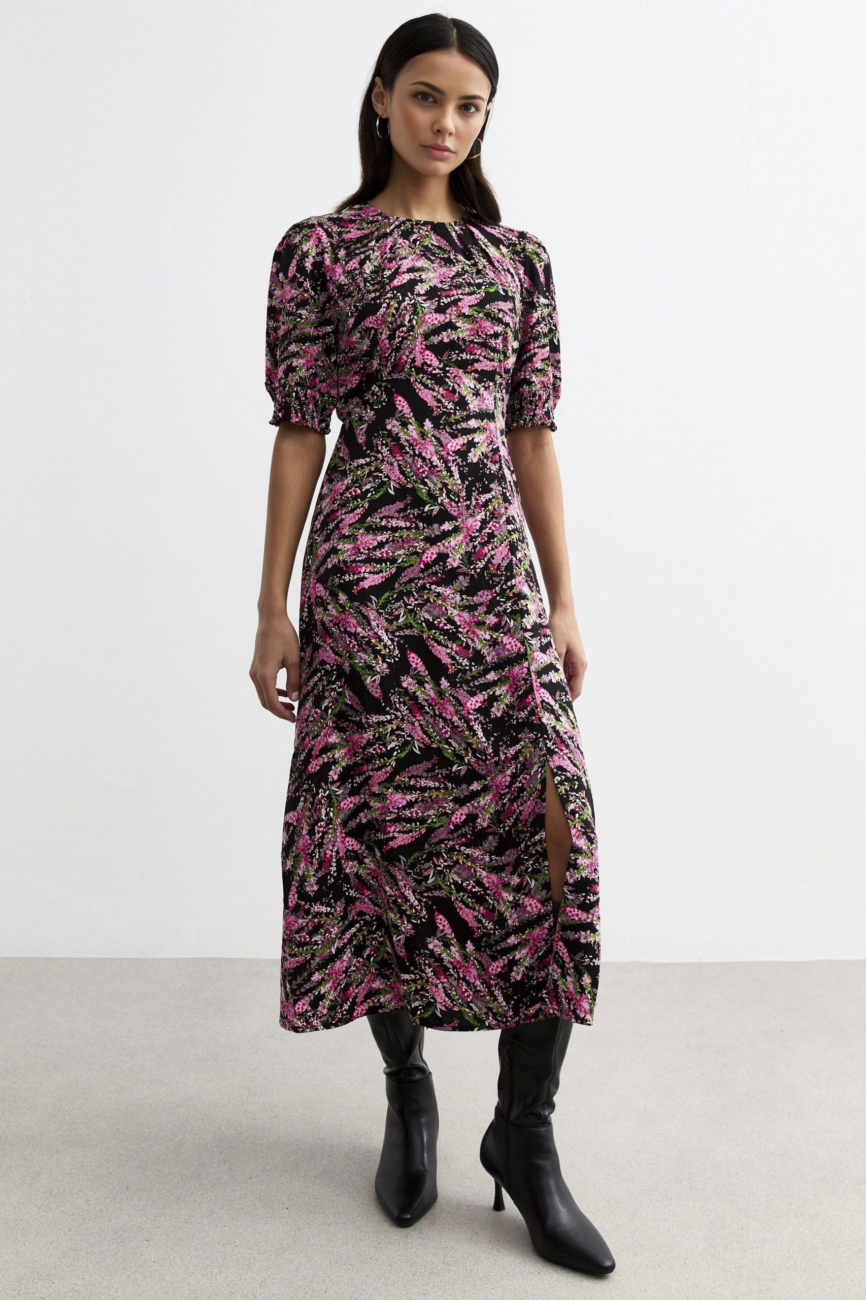 Quilted Detail Belted Coat