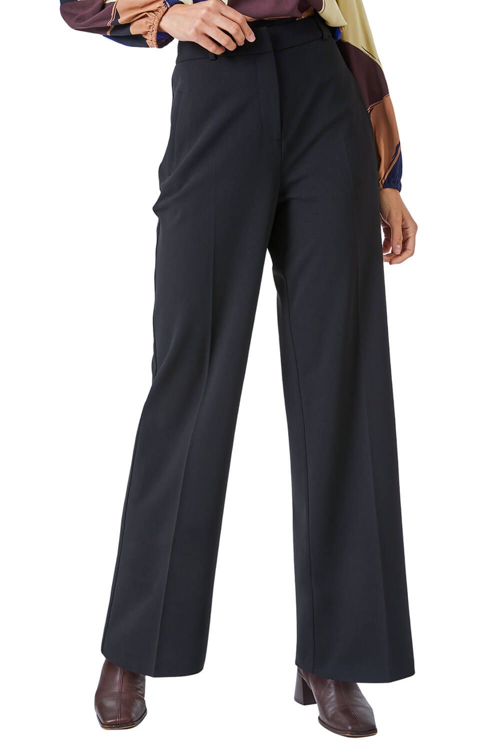 Wide Leg Premium Stretch Trousers