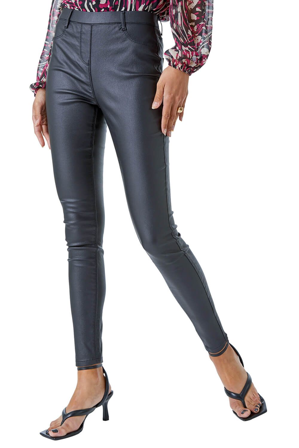 Coated Faux Leather Jeggings