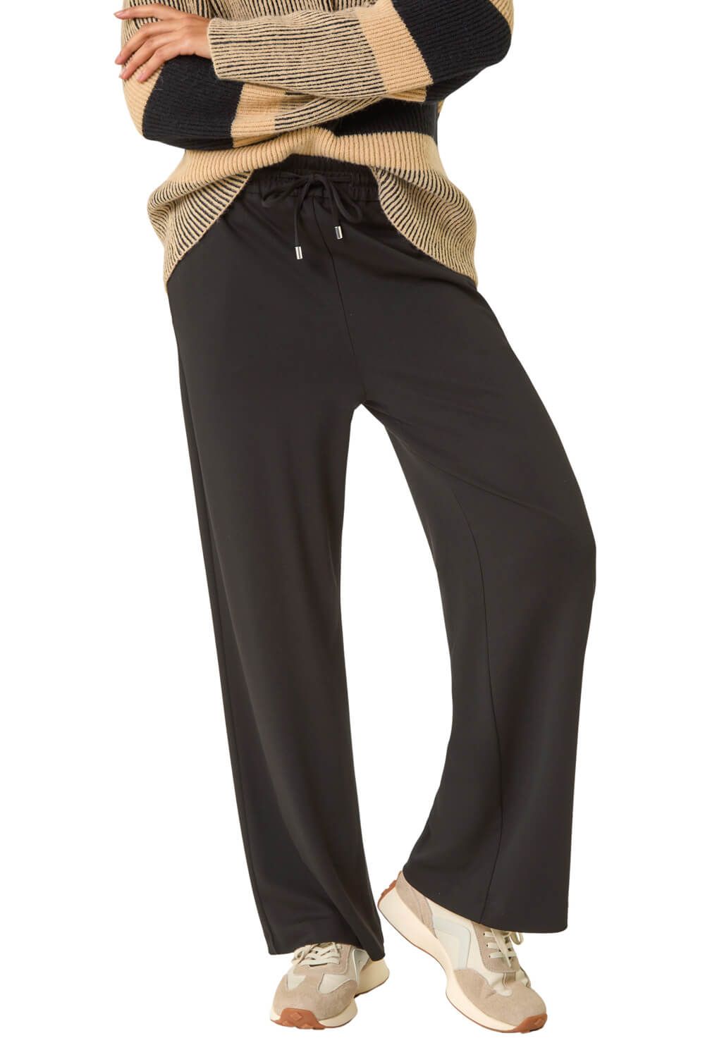 Wide Leg Ponte Trousers