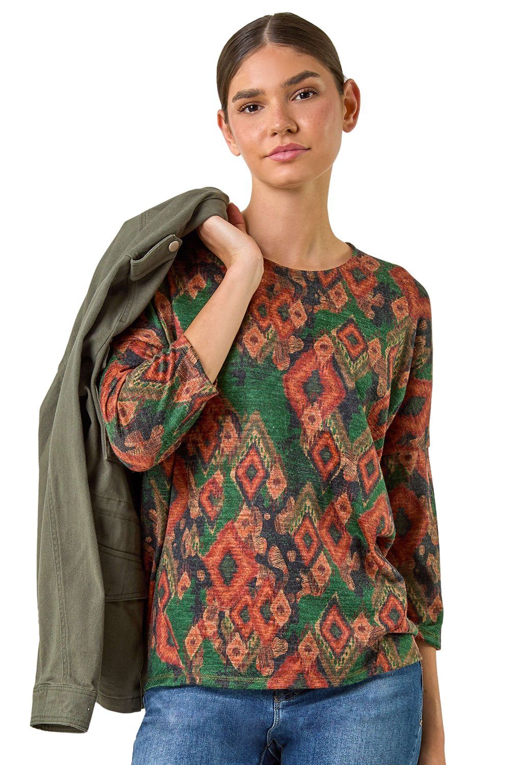 Abstract Aztec Print Top