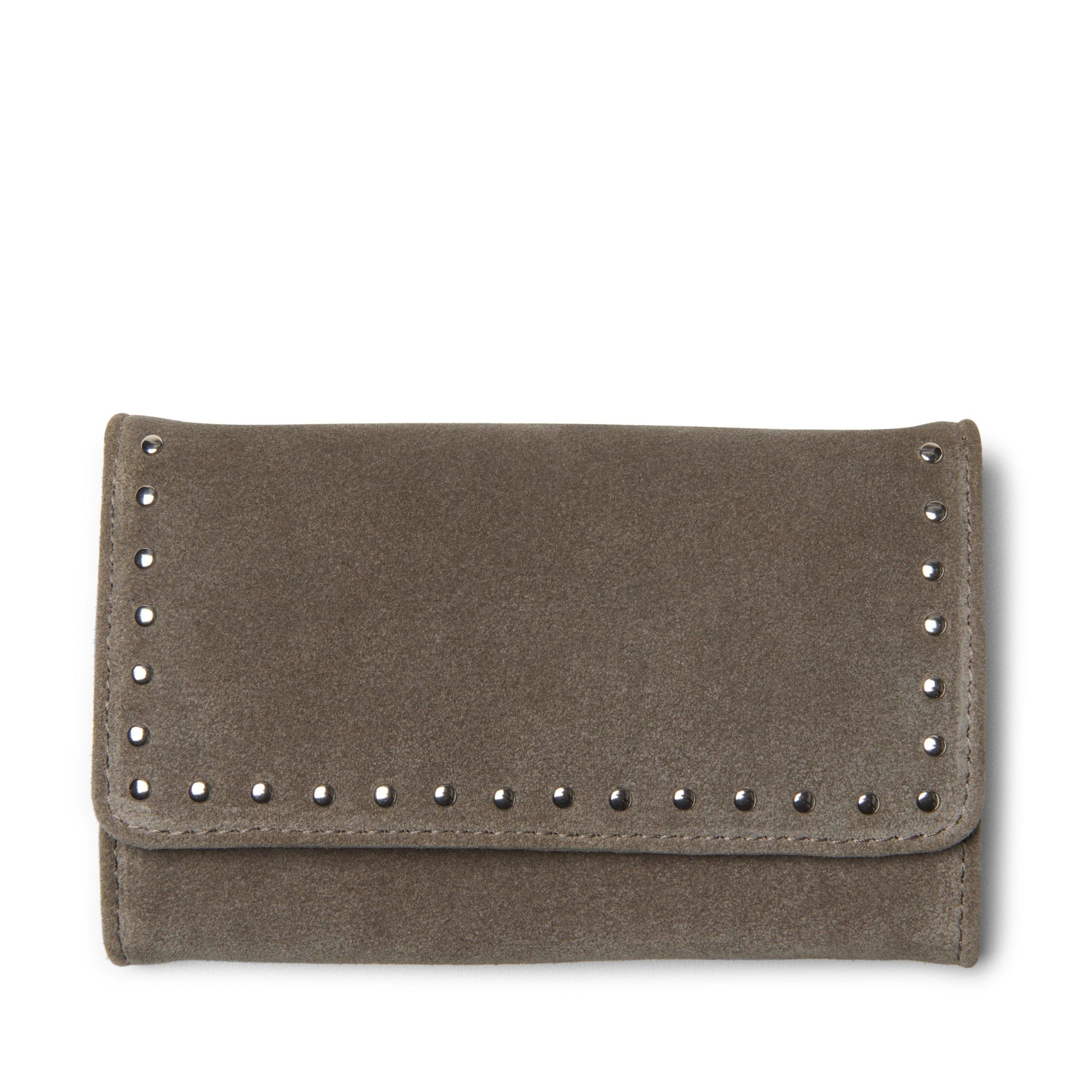 Roslyn Utility Dark Grey Suede Purse