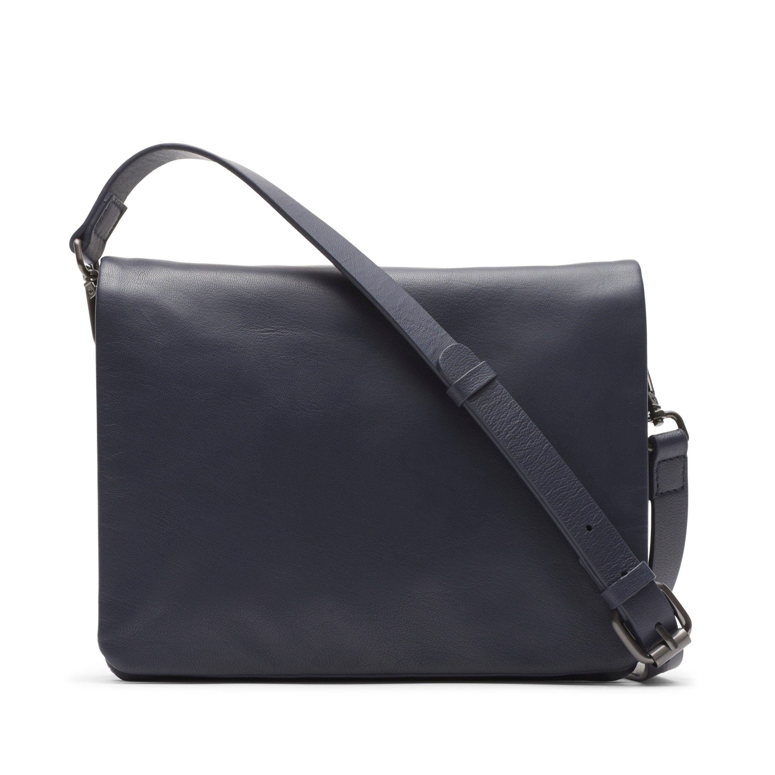 Treen Medium Navy Leather Cross Body Bag