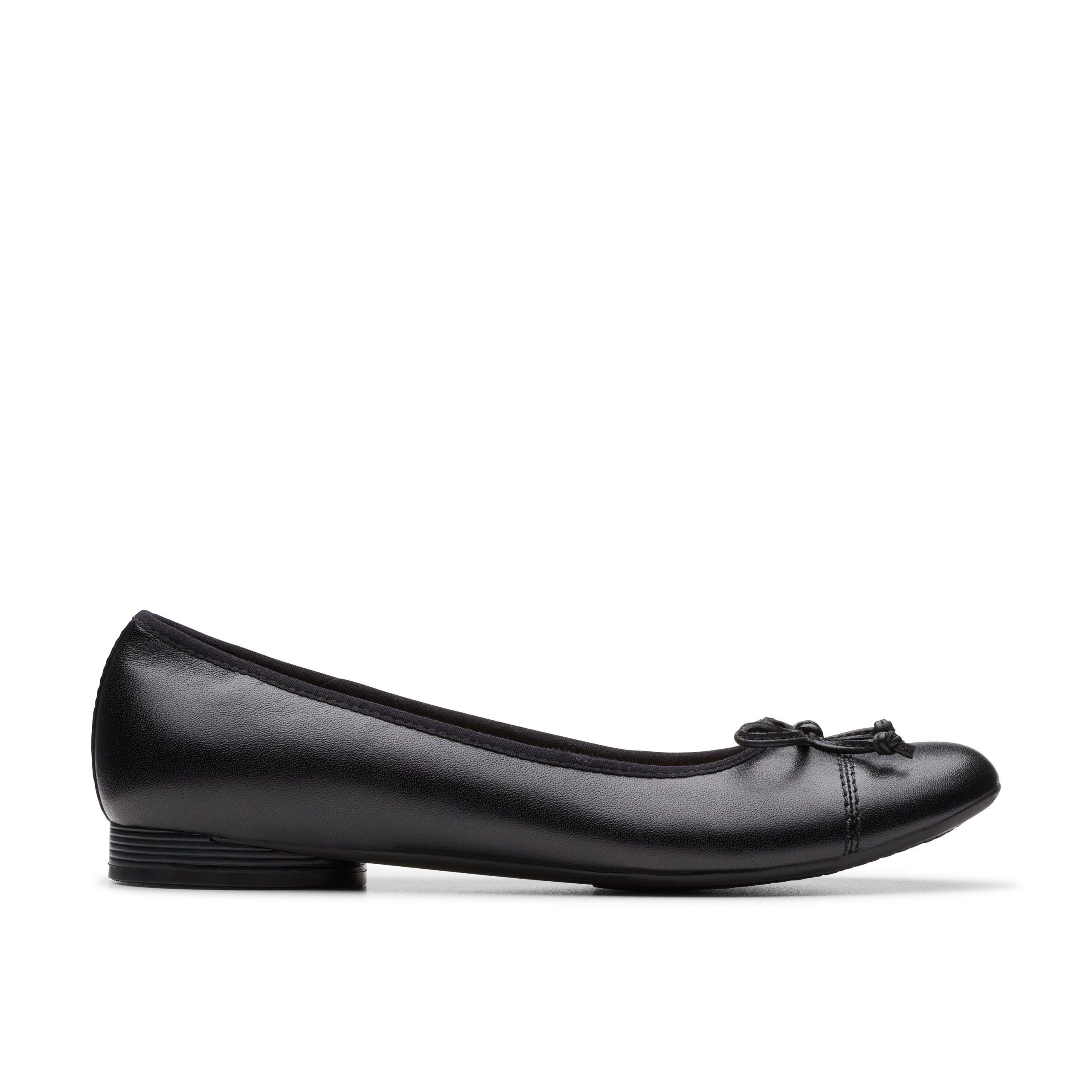 Loreleigh Rae Black Leather Ballet Pumps