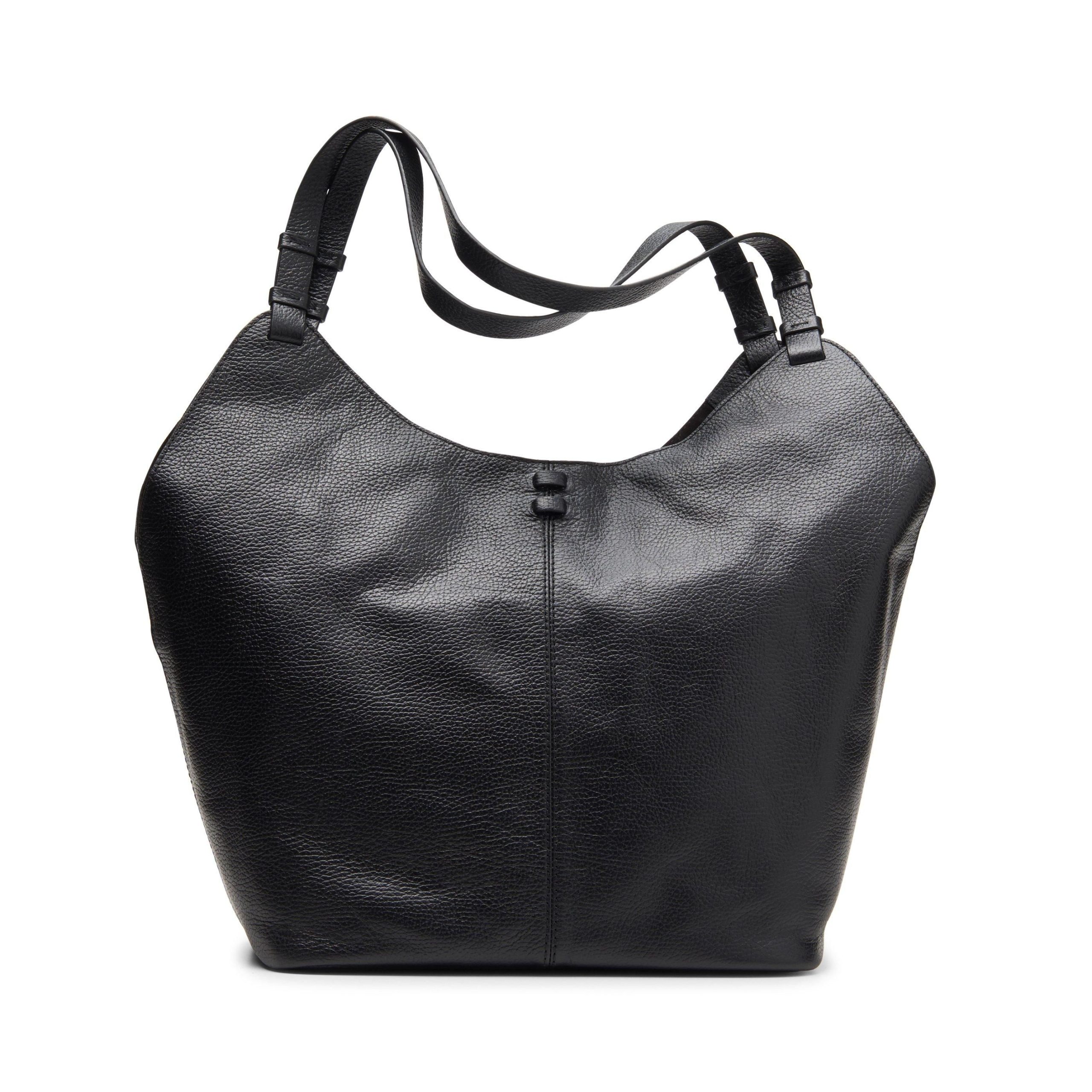 Casual Tote Black Leather Tote Bag