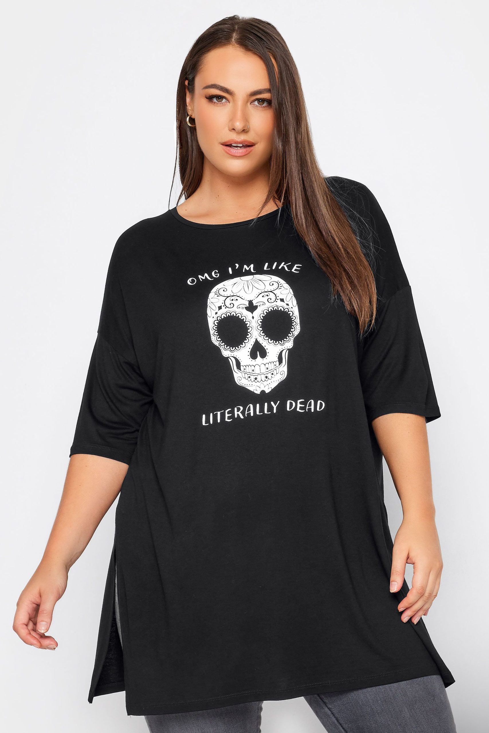 'Literally Dead' Slogan T-Shirt