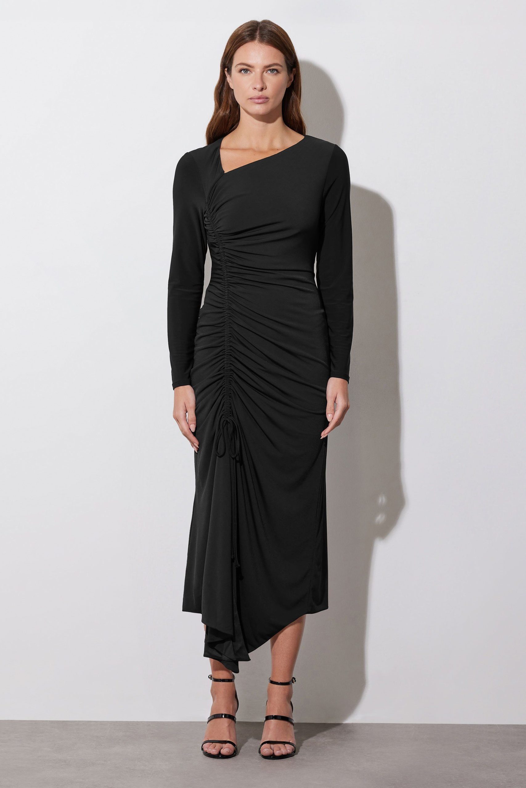 Asymmetric Ruched Dress