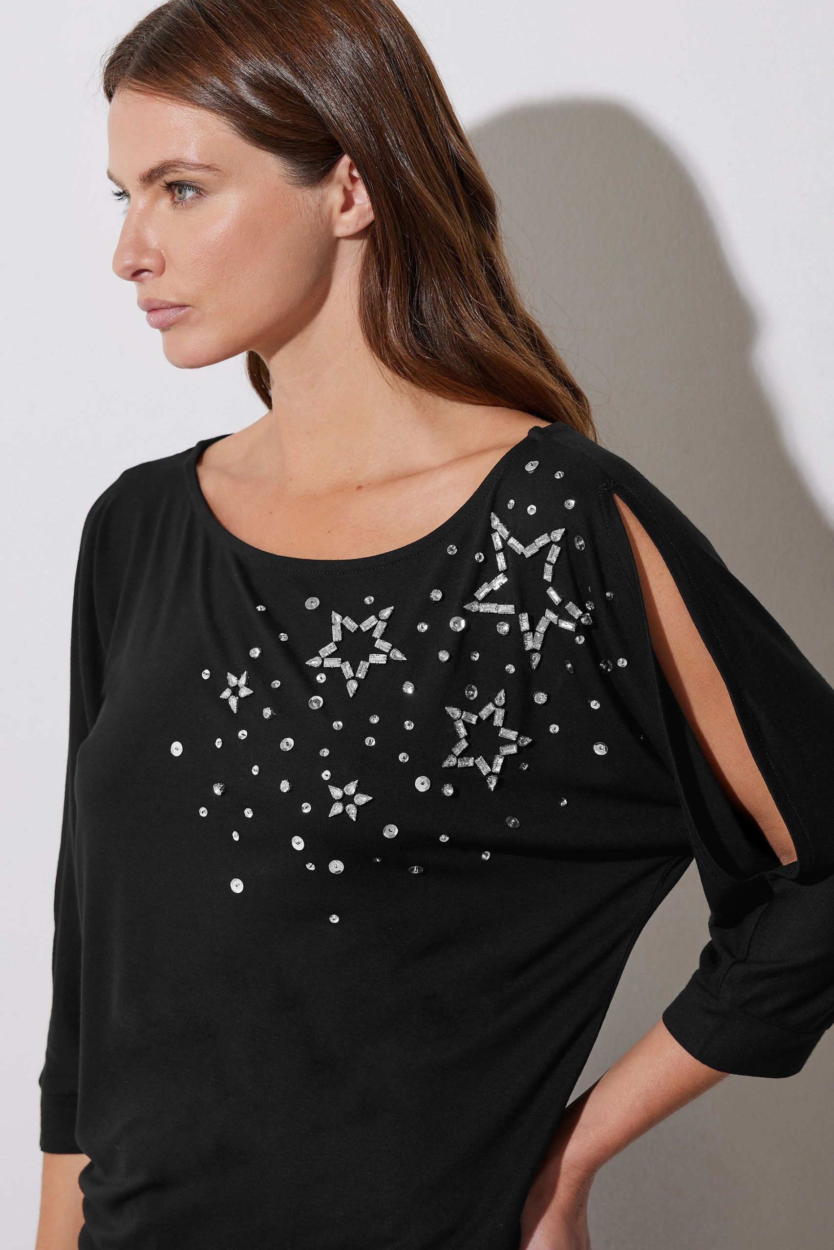 Star Diamante Embellished Top