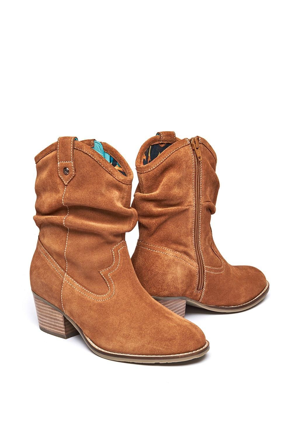 'Erica' Block Heel Western Boots