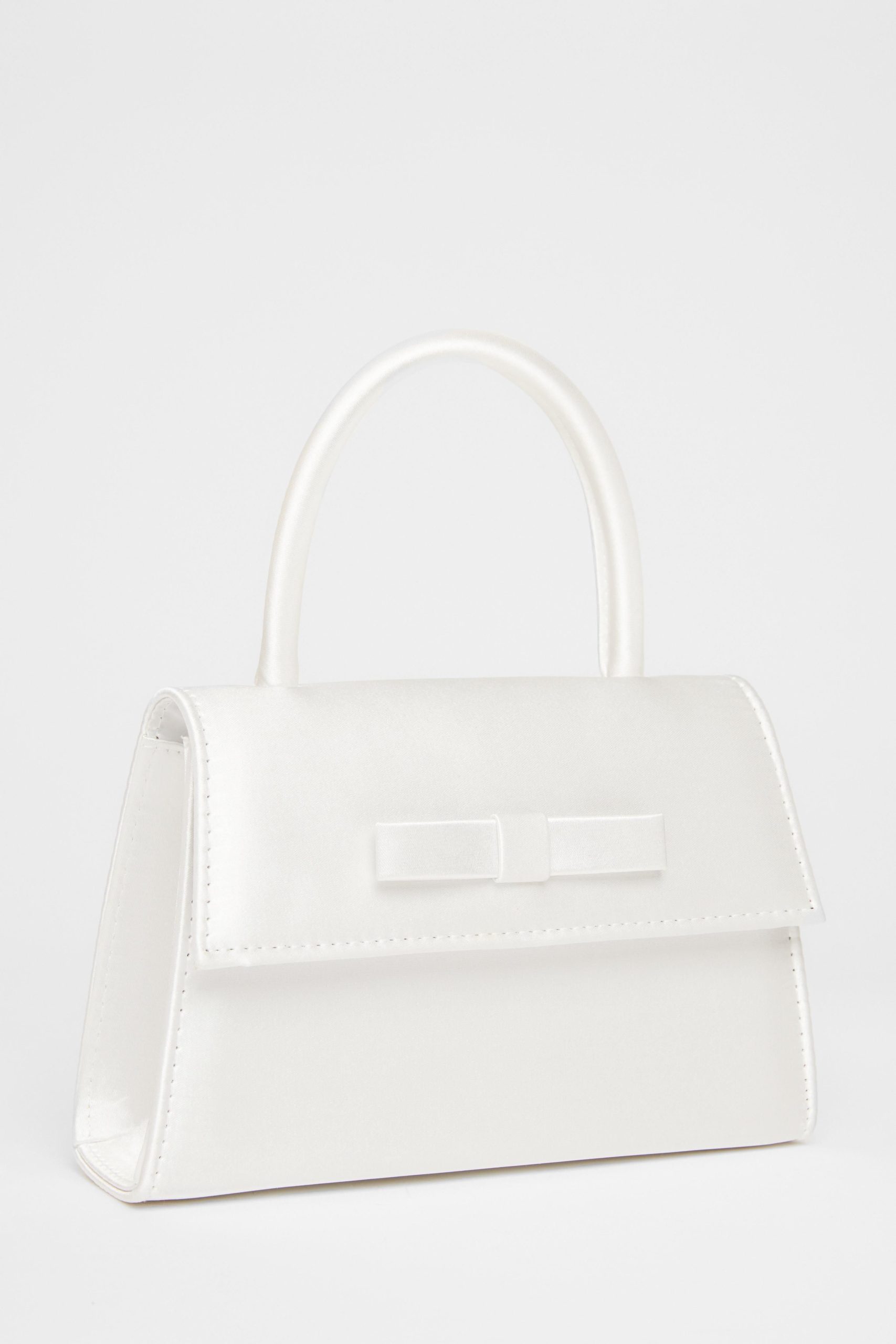 White Top Handle Bag