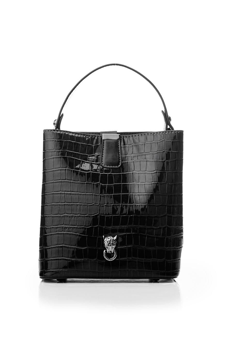 'Adriana Bag' Patent Mocc Croc Shoulder Bag