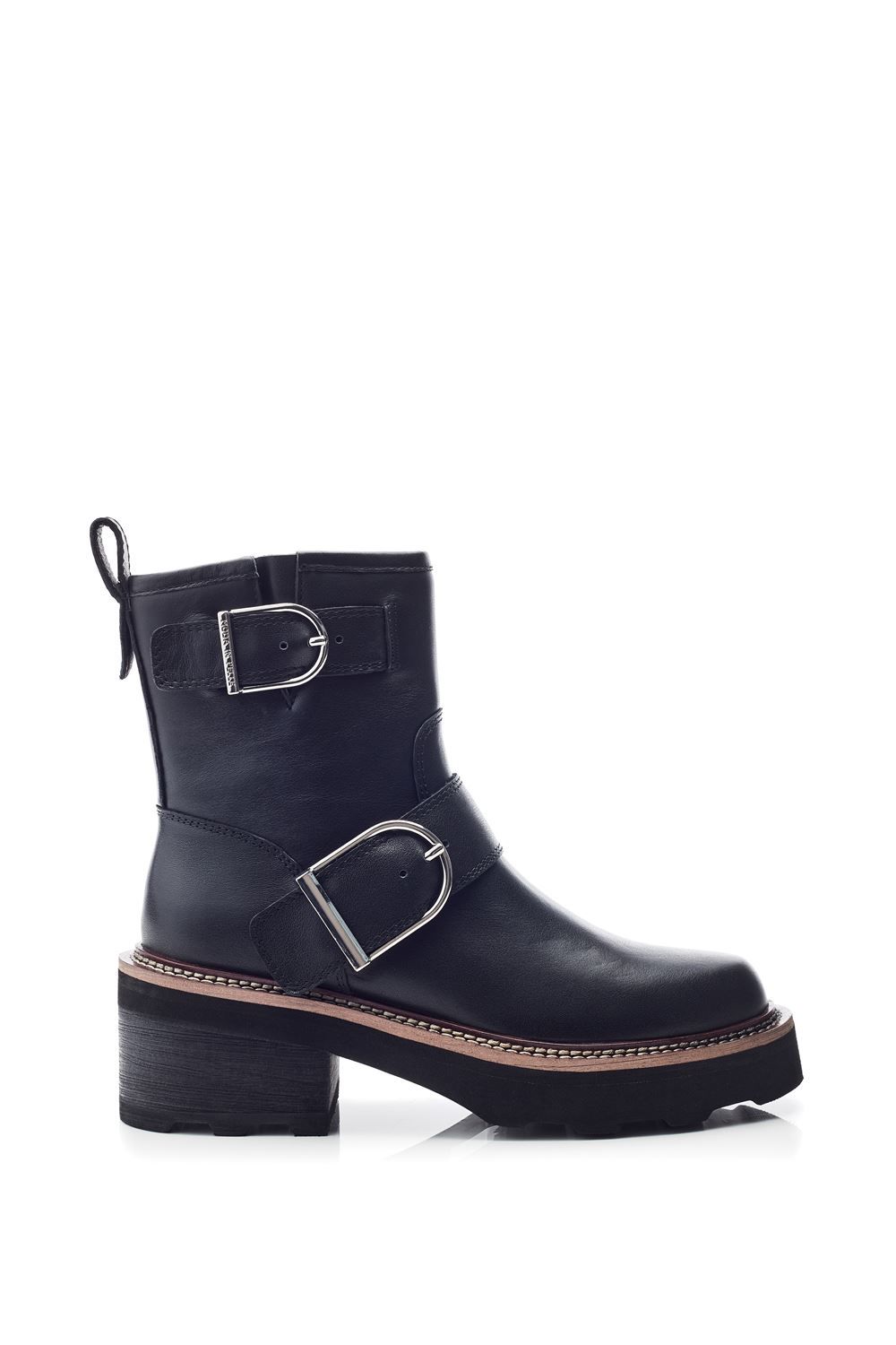 'Barbel' Leather Heeled Boots
