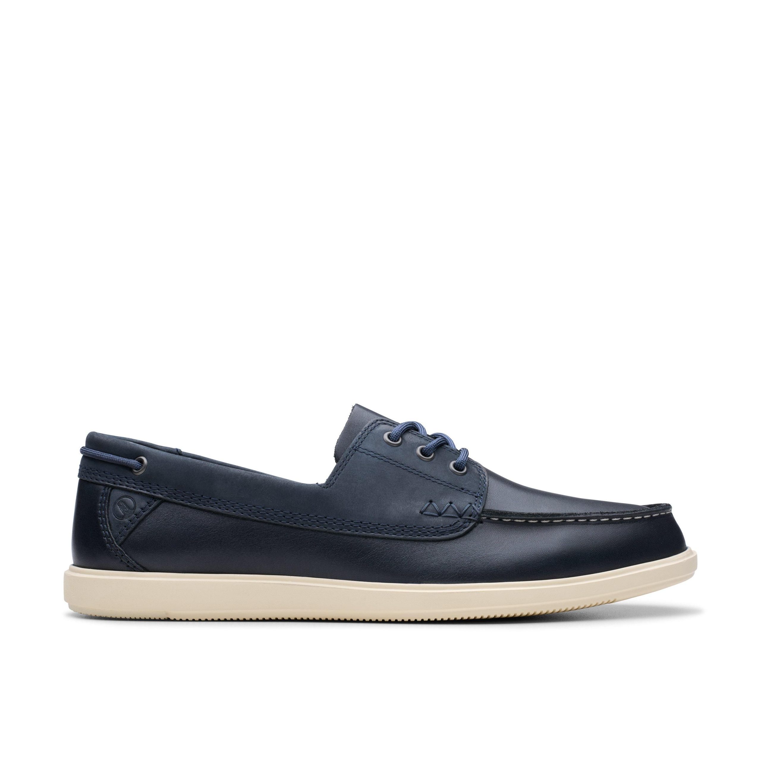 Bratton Boat Navy Leather Boat Shoes