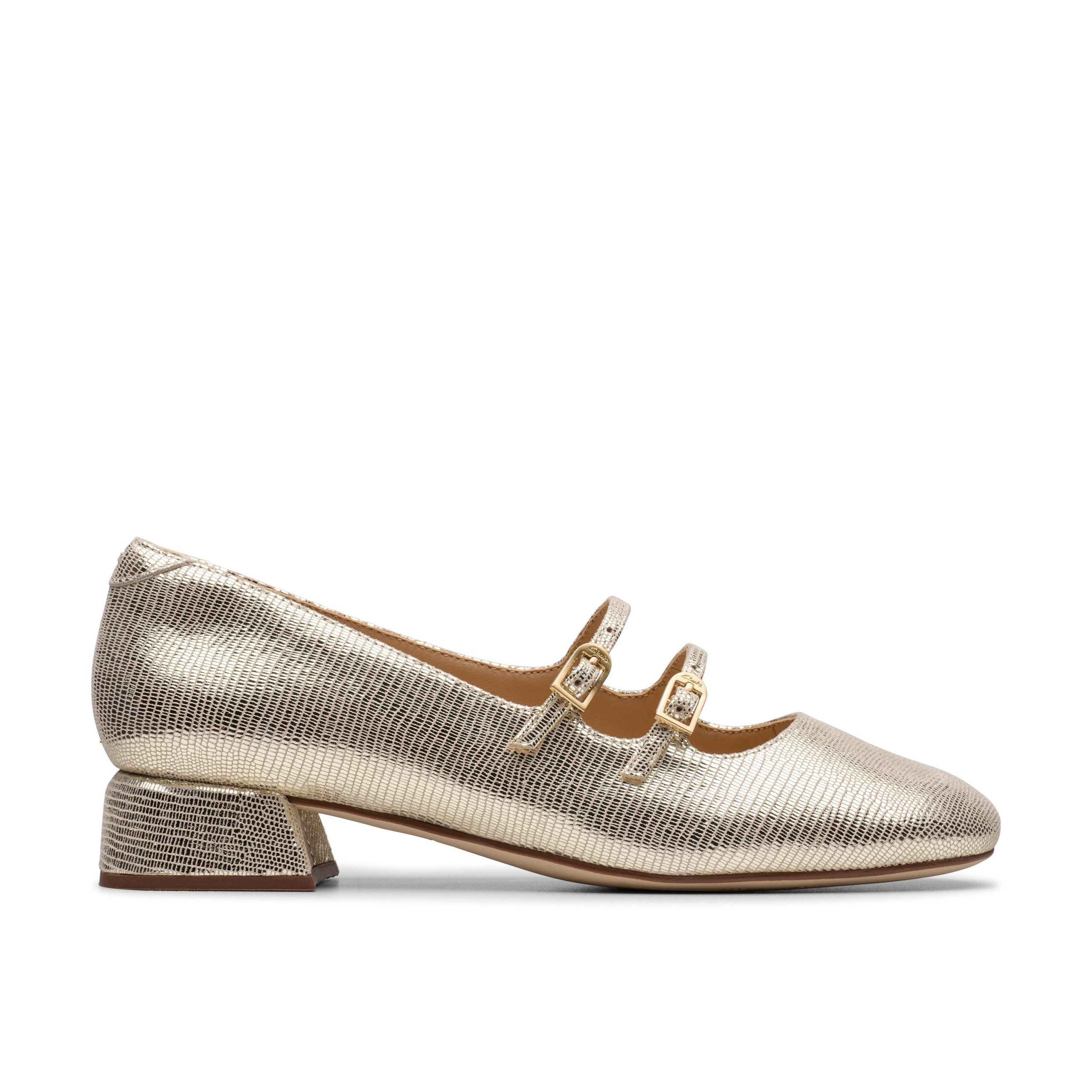 Daiss30 Shine Champagne Interest Mary Jane