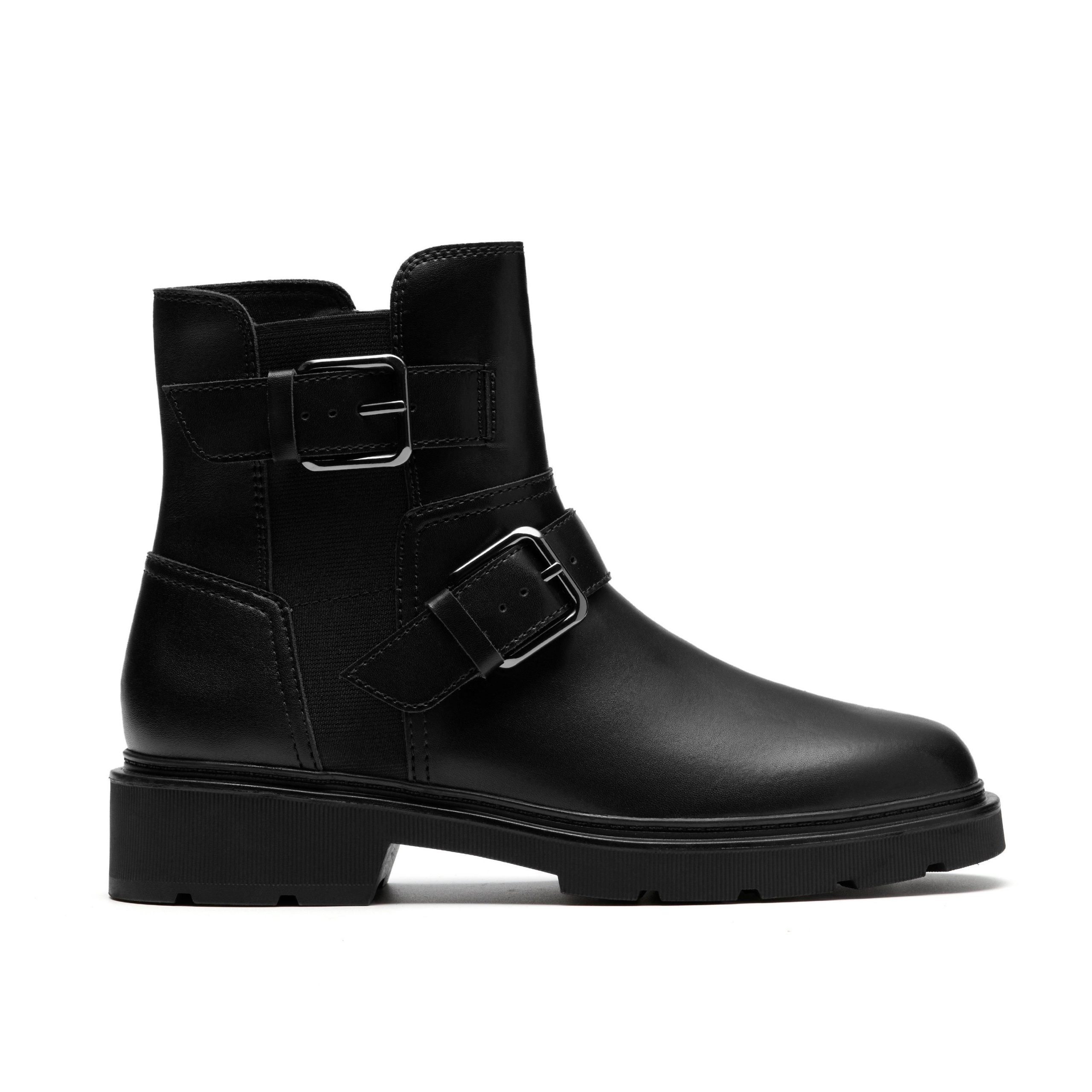 Lauryl Bay Black Leather Ankle Boots