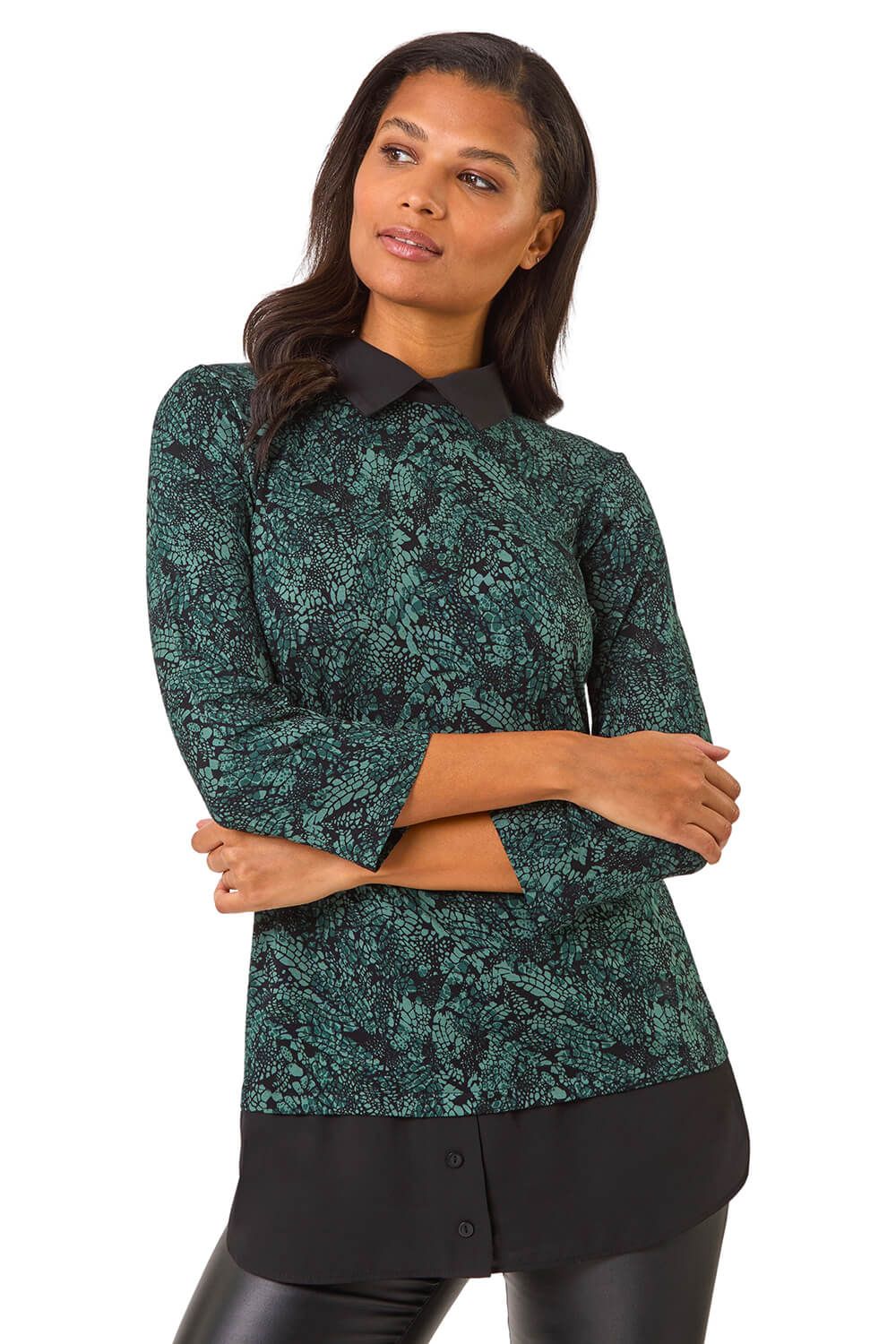 Abstract Animal Print 2 in1 Shirt