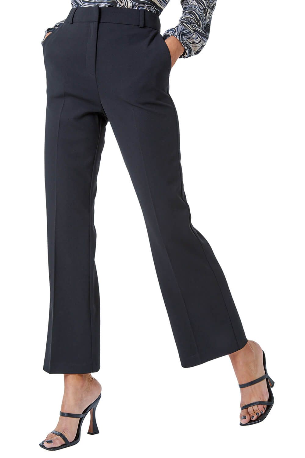 Bootcut Crepe Stretch Trousers