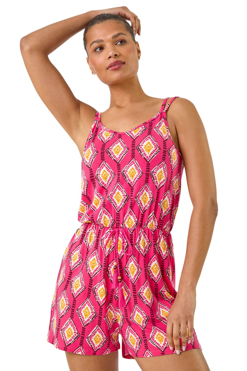 Geometric Double Strap Playsuit