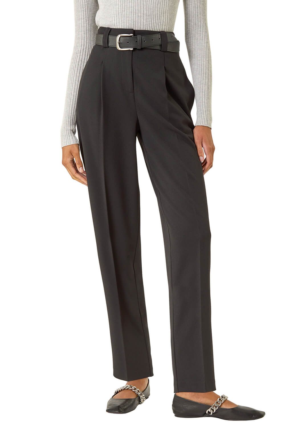 Barrel Tapered Leg Trousers