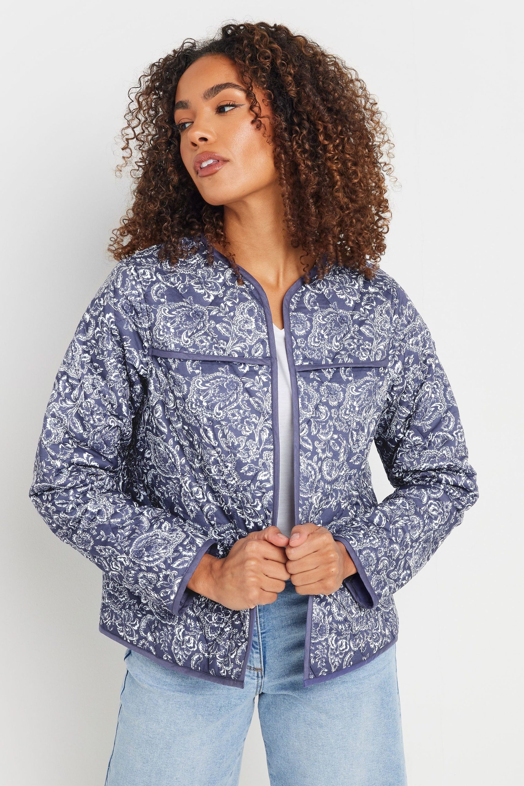 Floral Print Quilted Jacket