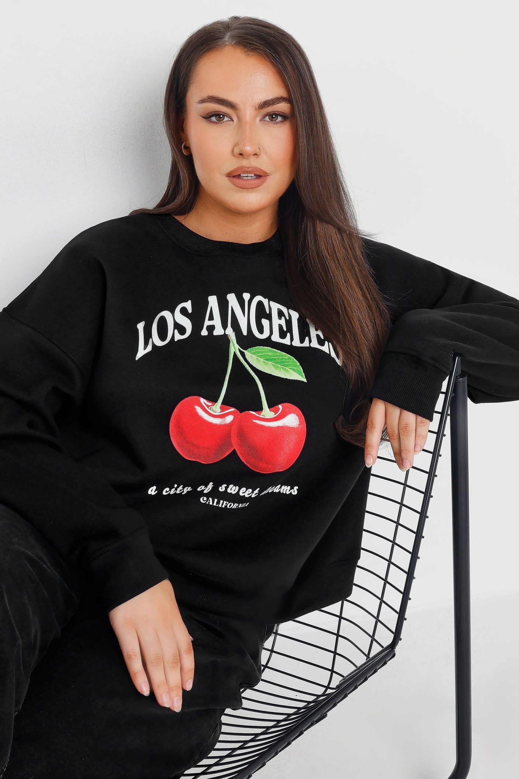 'Los Angeles' Cherry Print Sweatshirt