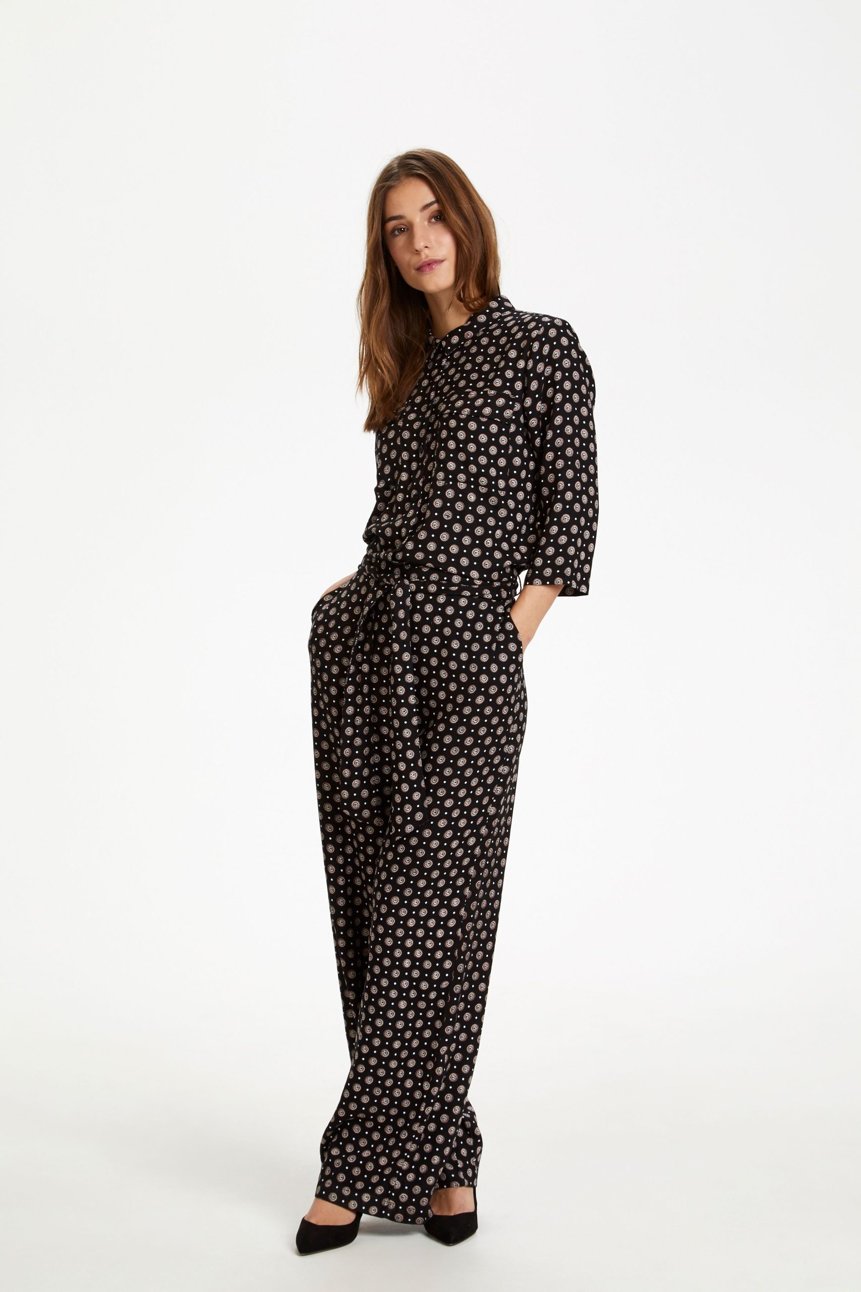 Rutie Print Wide Leg Jumpsuit Polka Dot